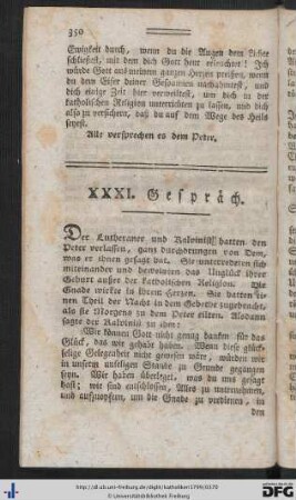 XXXI. Gespräch - XXXVII. Gespräch.