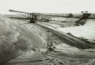 Braunkohle, Lohsa, Abraumförderbrücke, Kohle- und Abraumbagger