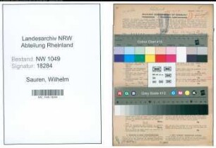 Entnazifizierung Wilhelm Sauren , geb. 14.11.1896 (Lehrer)