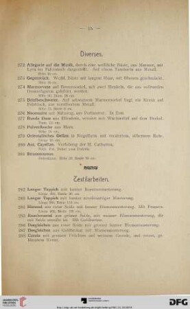 Diverses (Nr. 272-281)