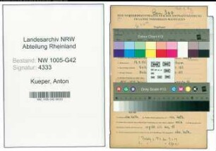 Entnazifizierung Anton Kueper , geb. 17.04.1902 (Regisseur)