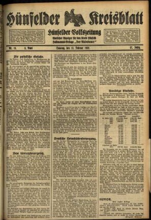 Dritte Ausgabe vom Samstag, den 13. Februar 1932.