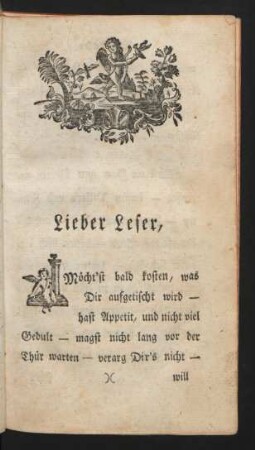 Lieber Leser ...