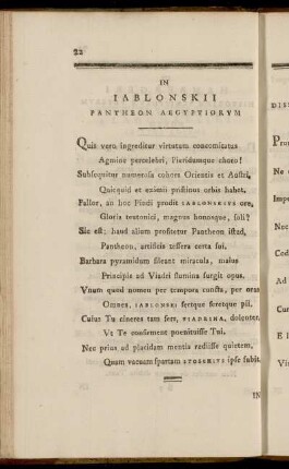 In Iablonskii Pantheon Aegyptiorum