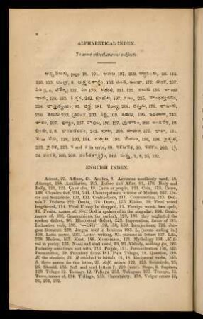 X-XI, Alphabetical index