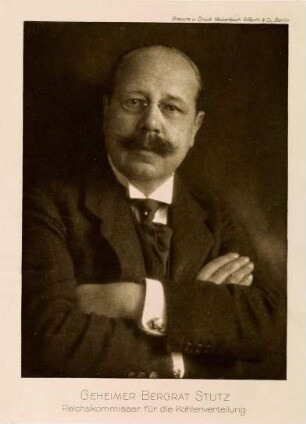 Ernst Stutz, Geheimer Bergrat, Reichskommissar