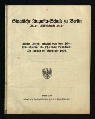 1926/27: Bericht ... - 1926/27