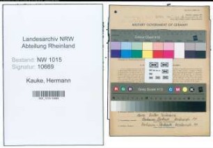 Entnazifizierung Hermann Kauke , geb. 03.03.1900 (Schuhmacher)