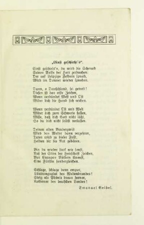 "Einst geschieht's"