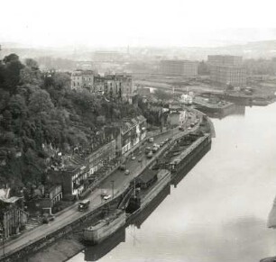Bristol. Blick von der Clifton-Hängebrücke über den Avon nach Südosten