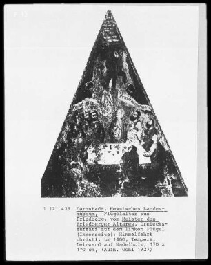 Großer Friedberger Altar — Altaraufsatz des linken Flügels — Himmelfahrt Christi