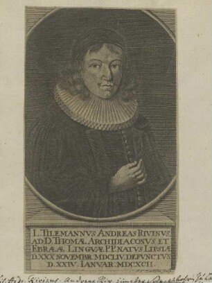 Bildnis des Tilemannvs Andreas Rivinvs