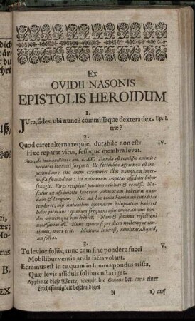 Ex Ovidii Nasonis Epistolis Heroidum.