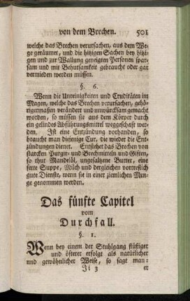 Das fünfte Capitel vom Durchfall