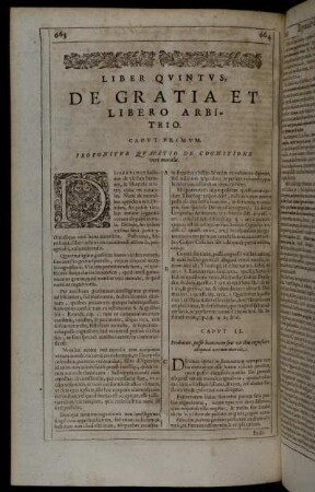 Liber Quintus, De Gratia Et Libero Arbitrio.