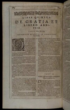 Liber Quintus, De Gratia Et Libero Arbitrio.
