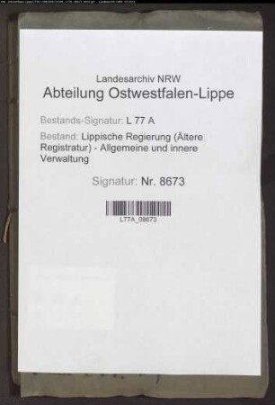 Landstraße (Chaussee) von Bremke nach Alverdissen.- (Distrikt 26), Bd. 2