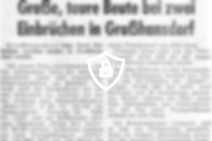Große, teure Beute bei zwei Einbrüchen in Großhansdorf