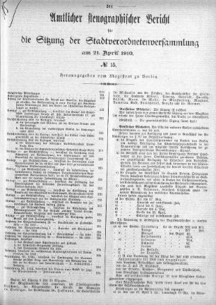 No. 15, 21. April 1910