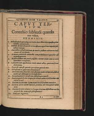 Caput Tertium. Concessio subfeudi quando non valeat.