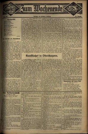 Dritte Ausgabe vom Sonntag, den 24. August 1930.