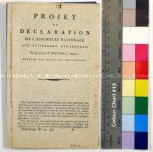 Projet de Déclaration de Assemblée Nationale aux Puissances Ethnocentries, (September) 1792