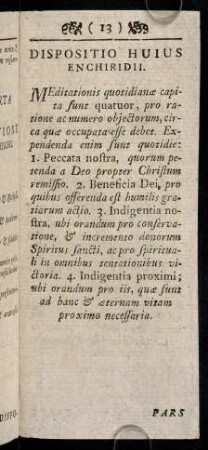 13, Dispositio Huius Enchiridii