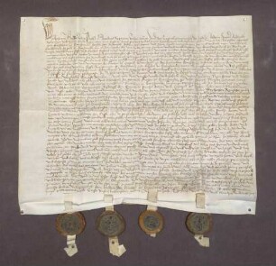 Verkaufsbrief des Stifts zu Baden-Baden gegen den Kirchherrn zu Ottersweier über seinen Kappler [Kappelwindecker] Zehnten um 13 fl. rhein. jährlichen Zins