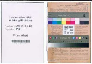 Entnazifizierung Albert Croes , geb. 22.06.1906 (Postarbeiter)
