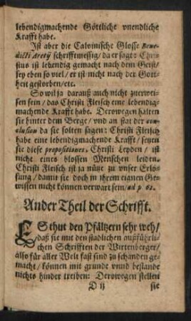 Ander Theil der Schrifft.
