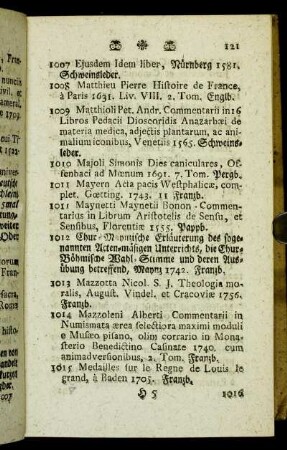 1008 Matthieu Pierre Histoire de France,[...] - 1353 Ejusdem, Epitome Annalium Ecclesiasticorum vet. Testam.