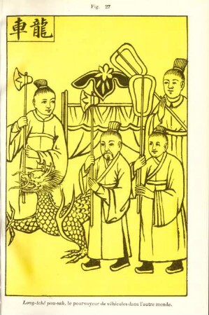Fig. 27. Long-tché pou-sah, le pourvoyeur de véhicules dans l'autre monde