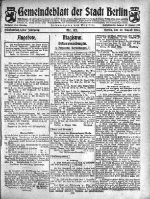1924,32: Nr. 32, 10. August 1924