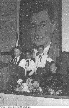 Dresden, Reick, Gaswerk Reick, Gedenkveranstaltung für Nikolaus Kopernikus, Juni 1953