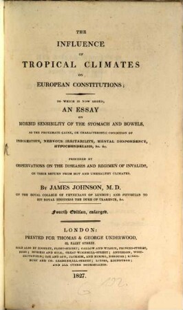 The Influence of tropical climates on European constitutions