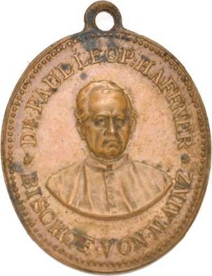 Medaille auf Paul Leopold Haffner aus dem Jahr 1886