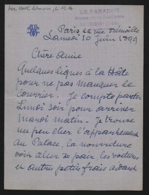 Brief an Lilli Lehmann : 10.06.1899