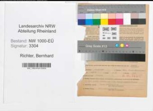 Entnazifizierung Bernhard Richter, geb. 29.12.1894 (Bauunternehmer)
