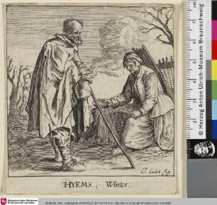 [Bauernpaar mit dampfendem Krug; Un couple de paysans avec un cruche fumant]