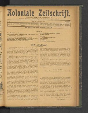 Nr. 52. Berlin, 27. Dezember 1912. 13. Jahrgang.