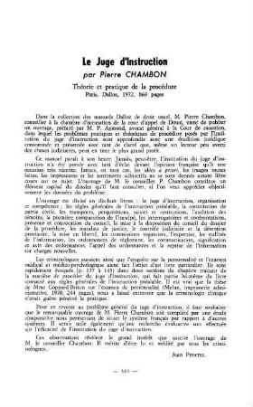 419, Le Juge d'Instruction, par Pierre Chambon