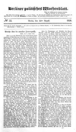 No 33, 13. August 1836