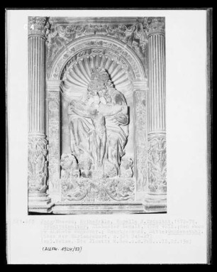 Trinitätsaltar, Detail Hauptgeschoss: Gnadenstuhl