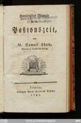 Homiletisches Magazin für die Paßionszeit