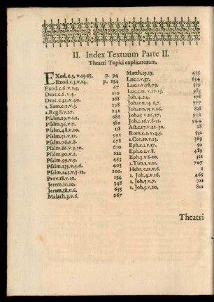 II. Index Textuum Parte II.