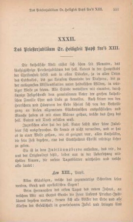 551-554 Das Priesterjubiläum Sr. Heiligkeit Papst Leo's XIII.