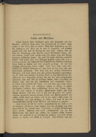 Fünftes Kapitel. Jesus als Messias