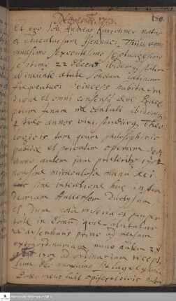 Lebenslauf von Johann Andreas Kürschner.