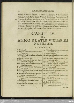 Caput IV. De Anno Gratiae Viduarum Nobilium