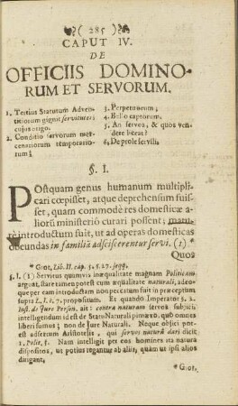 Caput IV. De Officiis Dominorum Et Servorum